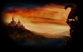 Dragon and castle