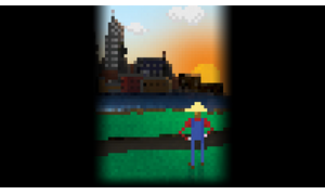 Pixelated City Quest Painting