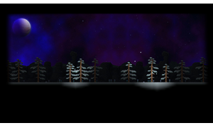 Night snow plain background