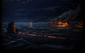 Submarine by night