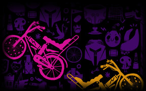Knights And Bikes Neon Background