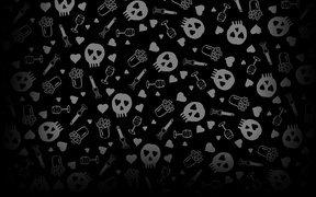 Love Skull Background
